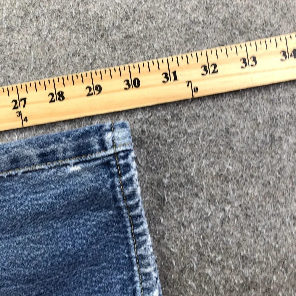 Levis 501 Jeans Mens 31x30 Blue Light Wash Regular Straight Denim Distressed